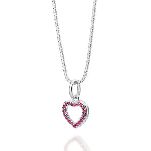 SILVER 925 RUBI HEART PENDANT