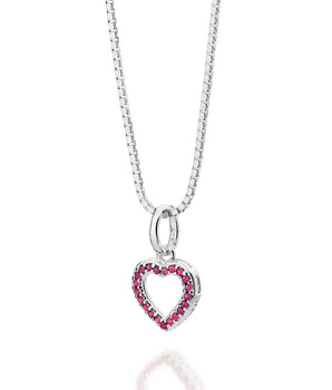 SILVER 925 RUBI HEART PENDANT