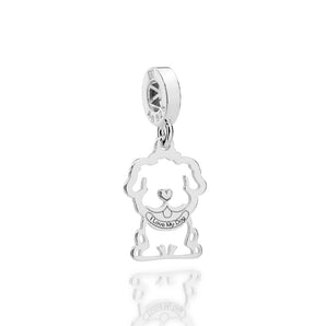 SILVER 925 HOLLOW DOG CHARM