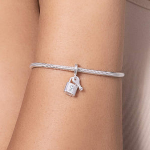 SILVER 925 LOCK AND KEY CHARM