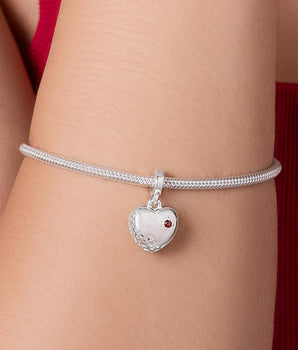 SILVER 925 WILD HEART CHARM