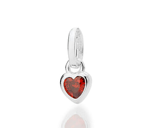 SILVER 925 RED HEART PENDANT