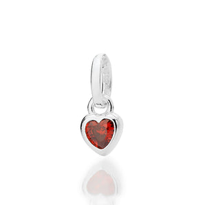 SILVER 925 RED HEART PENDANT