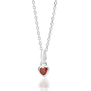SILVER 925 RED HEART PENDANT