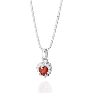 SILVER 925 HEART FIRE PENDANT