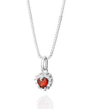 SILVER 925 HEART FIRE PENDANT