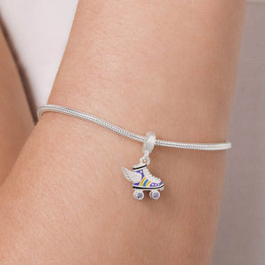 SILVER 925 ROLLER SKATE CHARM