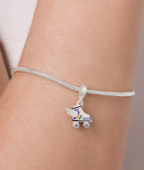 SILVER 925 ROLLER SKATE CHARM