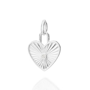 SILVER 925 TEXTURED HEART PENDANT