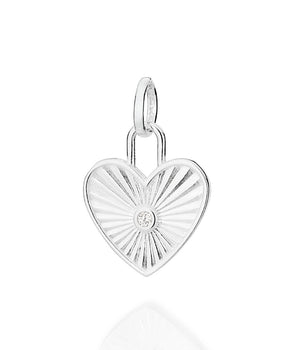 SILVER 925 TEXTURED HEART PENDANT