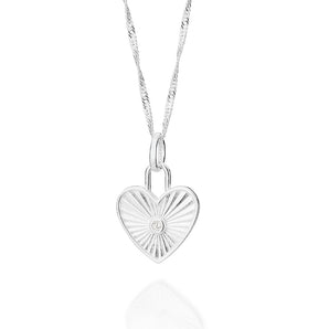 SILVER 925 TEXTURED HEART PENDANT
