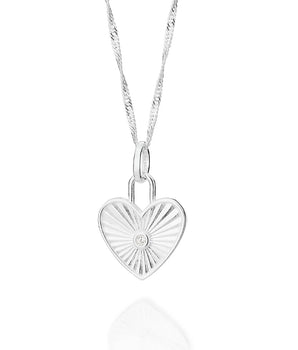 SILVER 925 TEXTURED HEART PENDANT
