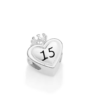SILVER 925 HAPPY 15TH CHARM