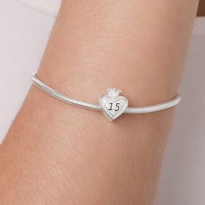 SILVER 925 HAPPY 15TH CHARM