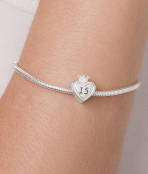 SILVER 925 HAPPY 15TH CHARM