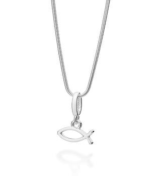 SILVER 925 CHRISTIAN FISH SYMBOL PENDANT