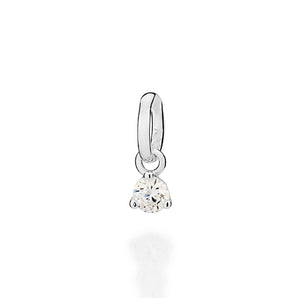 SILVER 925 SOLITAIRE STONE PENDANT