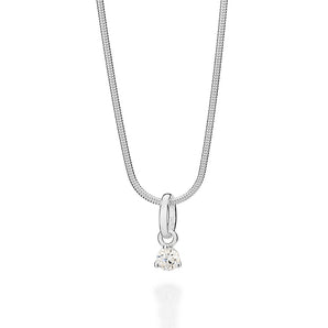 SILVER 925 SOLITAIRE STONE PENDANT