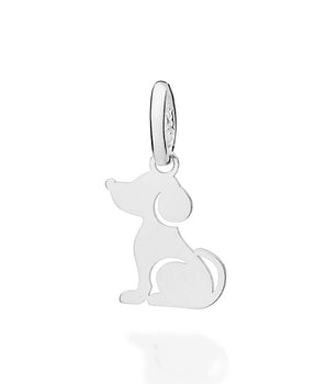 SILVER 925 SEATED DOG PENDANT