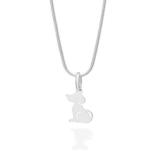 SILVER 925 SEATED DOG PENDANT