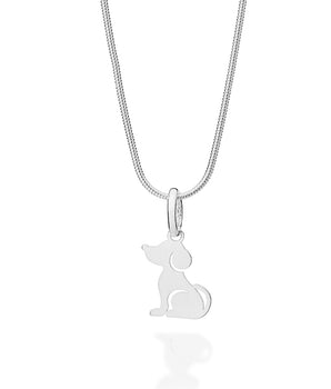 SILVER 925 SEATED DOG PENDANT