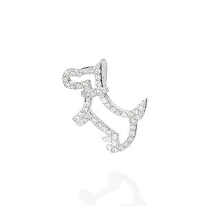 SILVER 925 STUDDED DOG PENDANT