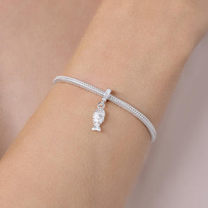 SILVER 925 PESCE AZZURRO CHARM