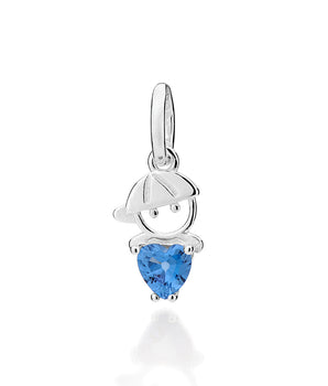 SILVER 925 LITTLE BOY HEART PENDANT