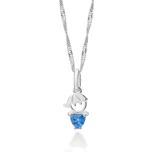 SILVER 925 LITTLE BOY HEART PENDANT