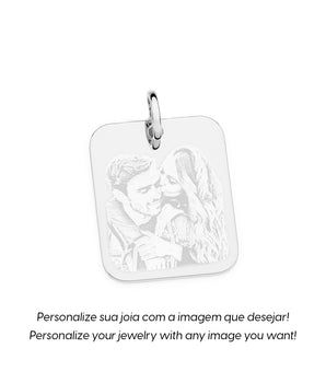SILVER 925 RECTANGLE CUSTOMIZABLE PENDANT