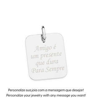 SILVER 925 RECTANGLE CUSTOMIZABLE PENDANT