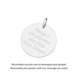 925 SILVER CUSTOMIZABLE ROUND MEDAL