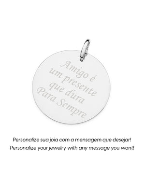 925 SILVER CUSTOMIZABLE ROUND MEDAL