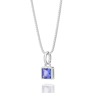 SILVER 925 TIMELESS SPARK SQUARE PENDANT