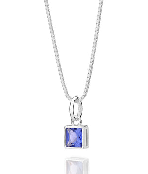 SILVER 925 TIMELESS SPARK SQUARE PENDANT