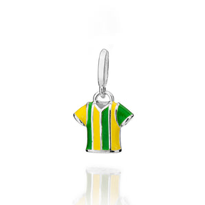 SILVER 925 BRAZIL SOCCER JERSEY CHARM