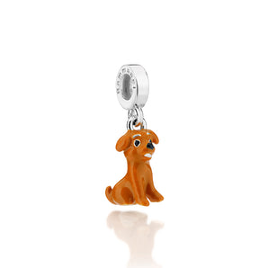 SILVER 925 CARAMEL DOG CHARM