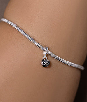 SILVER 925 SOCCER BALL CHARM
