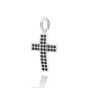 SILVER 925 MEN'S MODERN CROSS PENDANT