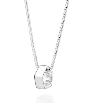 SILVER 925 MEN'S MODERN GEOMETRIC PENDANT