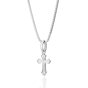 SILVER 925 MEN'S EDGY CROSS PENDANT