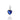 SILVER 925 MEN'S ROYAL BLUE PENDANT