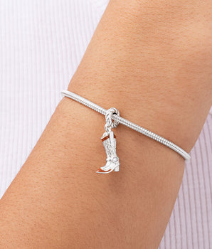 SILVER 925 COWGIRL BOOT CHARM