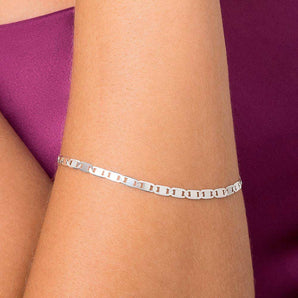 SILVER ANCHOR LINK BRACELET LARGE