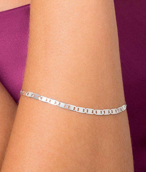 SILVER ANCHOR LINK BRACELET LARGE