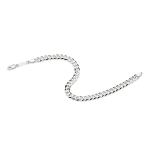 SILVER CURB LINK BRACELET MEDIUM