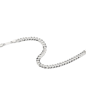 SILVER CURB LINK BRACELET MEDIUM