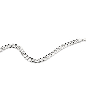 SILVER LARGE CURB LINK BRACELET LARGE