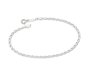 SILVER OVAL CABLE LINK BRACELET MEDIUM