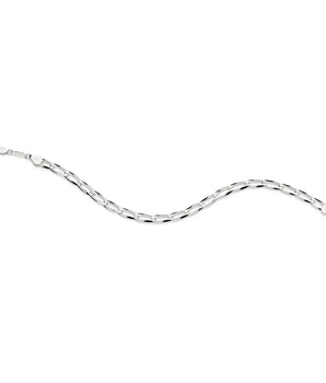 SILVER LARGE OVAL CABLE LINK BRACELET LARGE